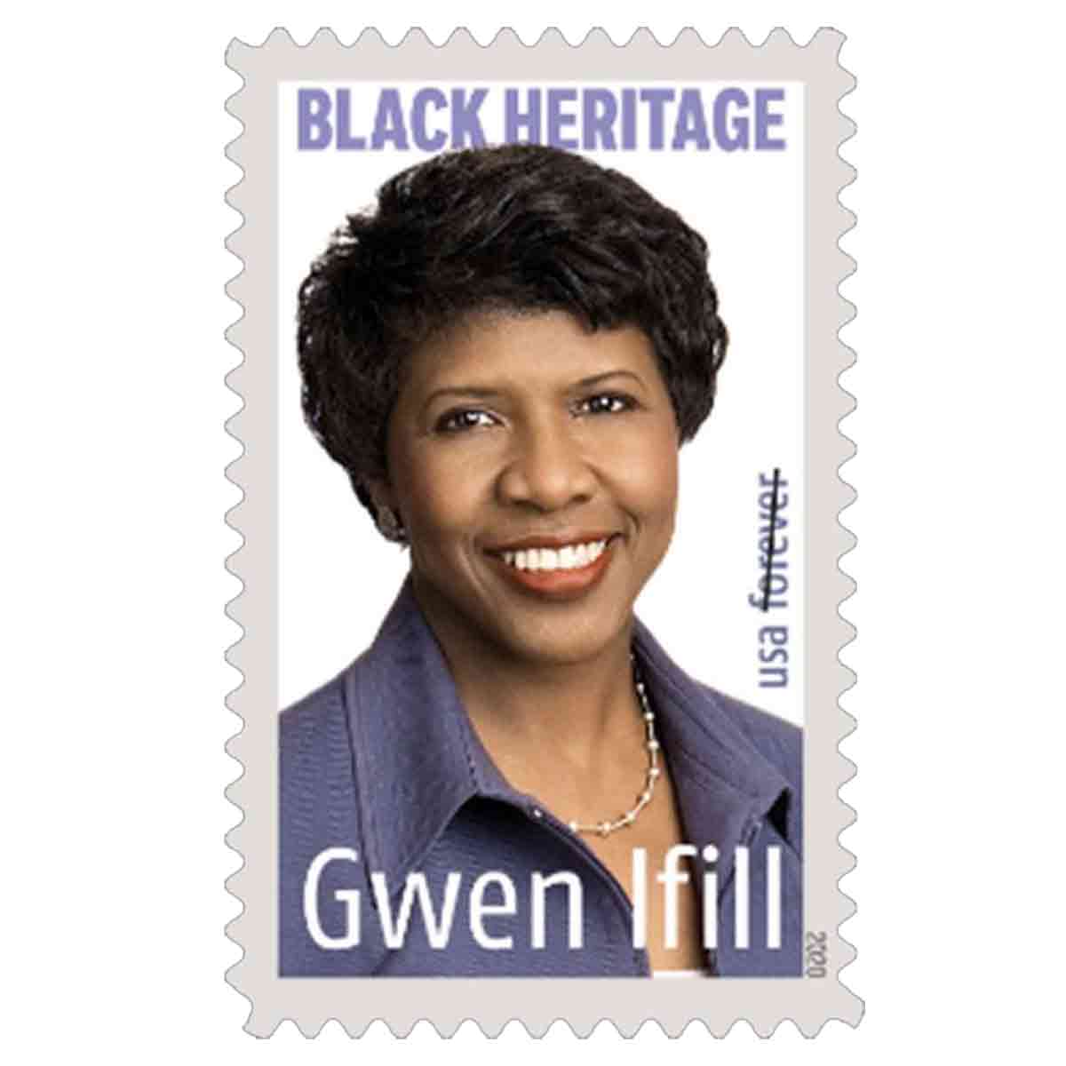 USA Stamp, 2020 Gwen Ifill - Black Heritage