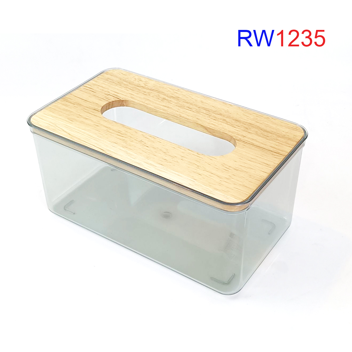 กล่องทิชชู่ฝาไม้ 12.4*21.3*10.2 ซม .RW1235