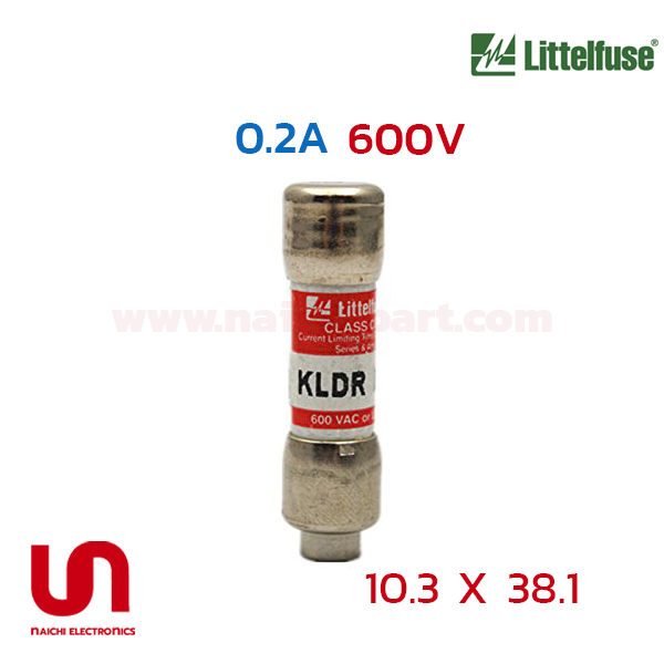 (Pre Order) Littelfuse , KLDR.200 , 0.200A 600V , 10.3 x 38.1mm, Slo-Blo