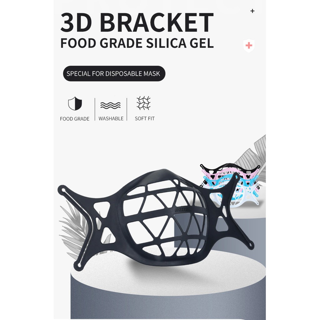 MUISUNGSHOP รุ่นใหม่ ที่ใส่หน้ากาก โครงรองหน้ากาก 3D แบบล้างทําความสะอาดได้ ใส่สบาย หายใจสะดวก เนื้อนิ่มไม่ทิ่มหน้า