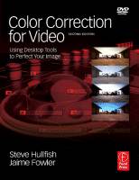 Color Correction for Video ISBN 9780240810782
