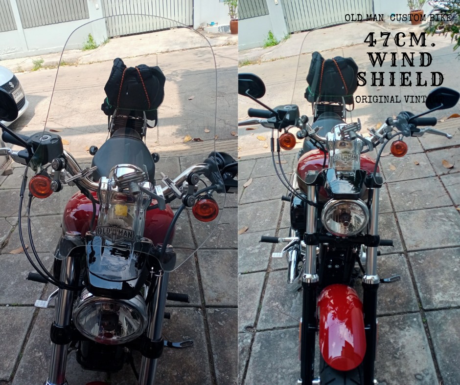 ชิวหน้า ไฟกลม ทรงสูง 47 ซม. สีใส