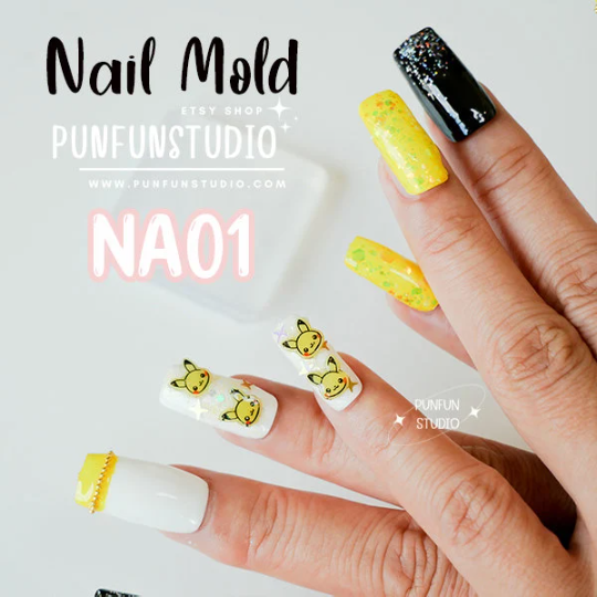 NA 06 Cutie Icon / Nail Decoration Mold / Clear Mold for UV Resin / Thickness 0.3 - 0.5 mm / Silicone Mold