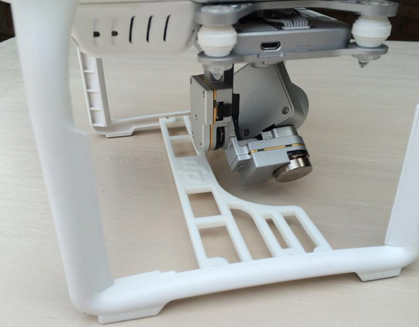 กันกระแทกกิมบอลสำหรับ DJI Phantom 3 แบบพลาสติก - สีขาว