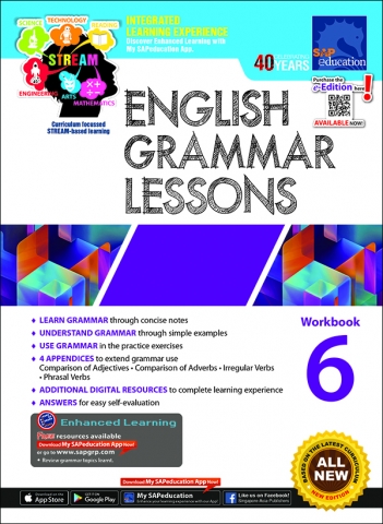 แบบฝึกหัดภาษาอังกฤษ Grammar ป.6 English Grammar Lessons Workbook 6
