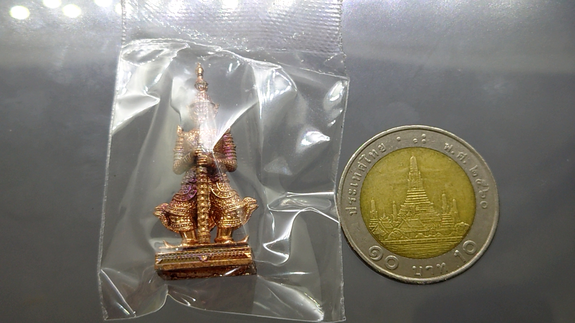 พญายักษ์วัดแจ้ง รุ่นมหาโภคทรัพย์ เนื้อทองแดง วัดอรุณราชวรารามวรมหาวิหาร ขนาดสูง 3.6 เซ็น 2564