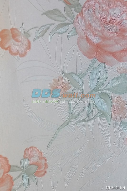 JTHY15-25 ลายดอกสวยๆ สีส้ม