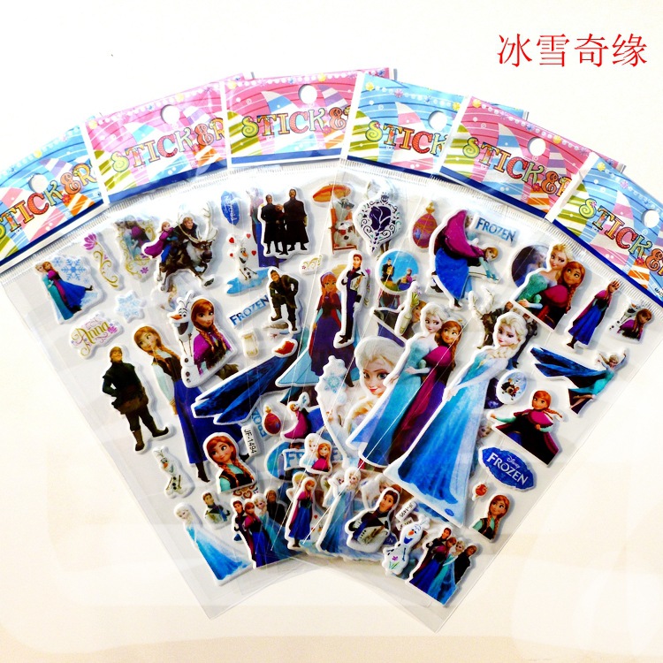 MUISUNGSHOP สติ๊กเกอร์ 3D สติ๊กเกอร์นูน คละลาย สติกเกอร์ตัวนูน สติกเกอร์ลายเจ้าหญิง ลายการ์ตูน