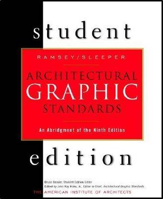 Architectural Graphic Standards Student , 9th Edition, ISBN 9780471348177