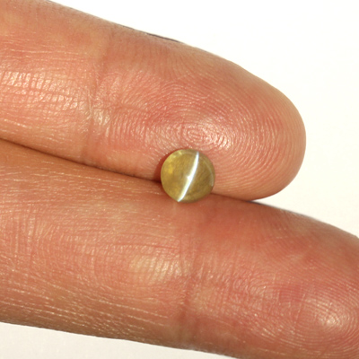 **ขายแล้ว**คริสโซเบริลตาแมวหรือไพฑูรย์ (Cat's eye Chrysoberyl) 1.16 กะรัต เนื้อเนียน จากศรีลังกา