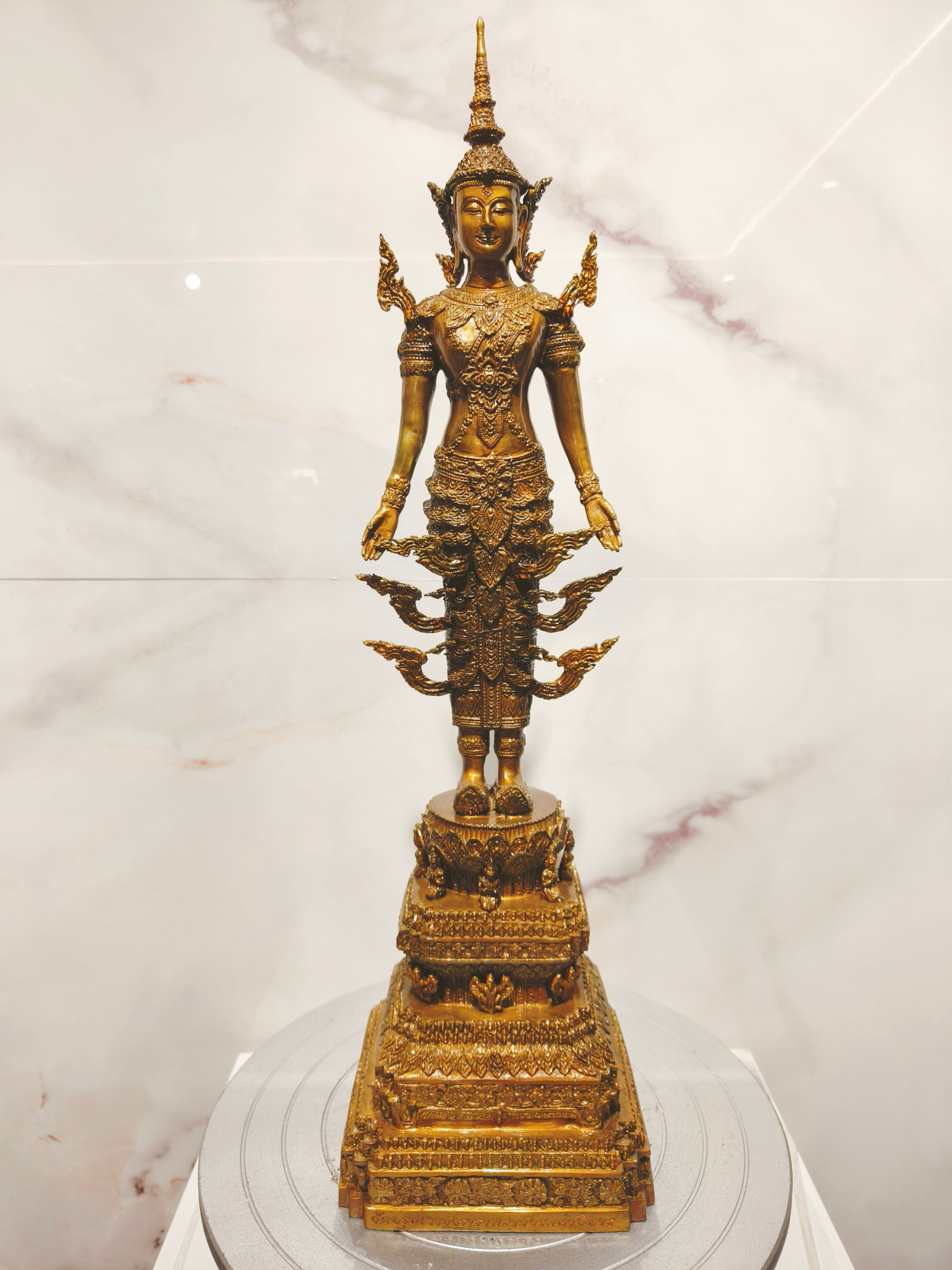 รูปหล่อพระพุทธรูปปางเปิดโลกทรงเครื่องจักพรรดิ์ หน้าตัก 5 นิ้ว วัดอรุณราชวรารามราชวรมหาวิหาร ปี พ.ศ.2539