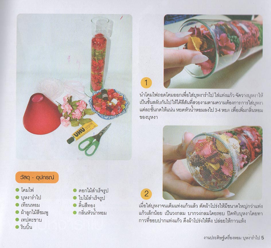 งานประดิษฐ์ เครื่องหอมบุหงารำไป เล่ม 2