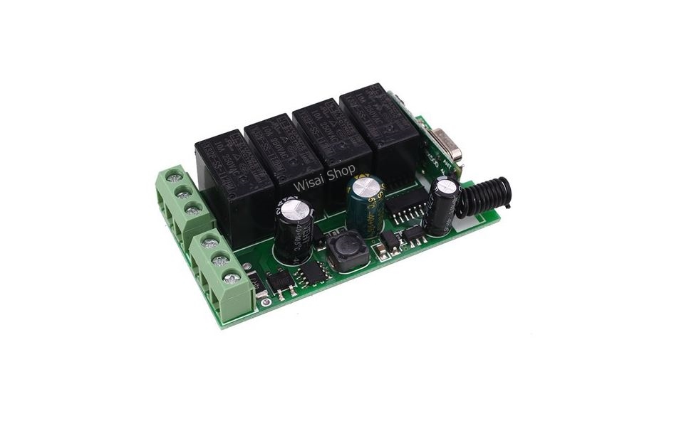 สวิตซ์รีโมทไร้สาย Wireless Remote Control Switch ควบคุมอุปกรณ์ไฟฟ้าได้ 4 ช่อง ความถี่ 433 Mhz ไฟเลี้ยง 220VAC แถมฟรี! รีโมทควบคุม 2 ตัว