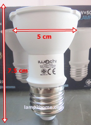 หลอดLED Hi-power ขั้ว E27 (220v 5w) แสงขาว/แสงเหลือง