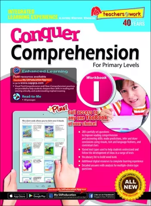 แบบฝึกหัดการอ่านสรุปใจความภาษาอังกฤษ ป.1 Conquer Comprehension For Primary Levels Workbook 1