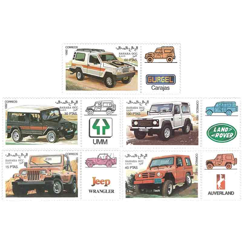 Sahara Stamp, 1992 Jeep, Car, Vehicle, Transportation