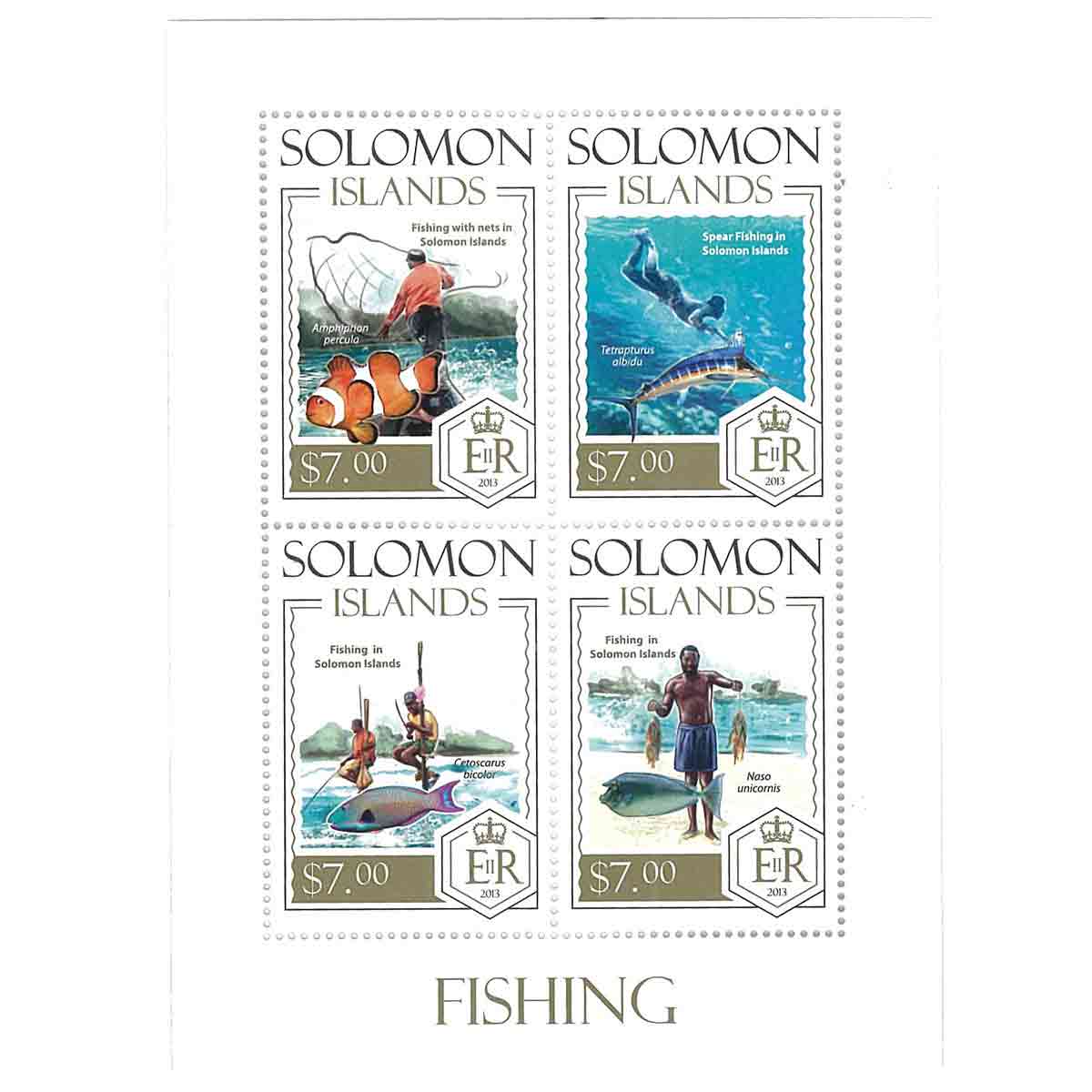 Solomon Islands Stamp, 2013 Fishing, Sport, Fish, Marine Life