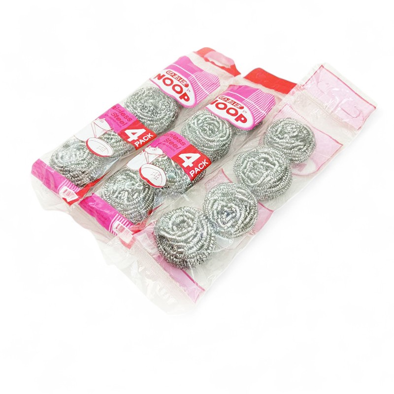 ฝอยสแตนเลส รุ่น A211 บรรจุ 4 ชิ้น Noop