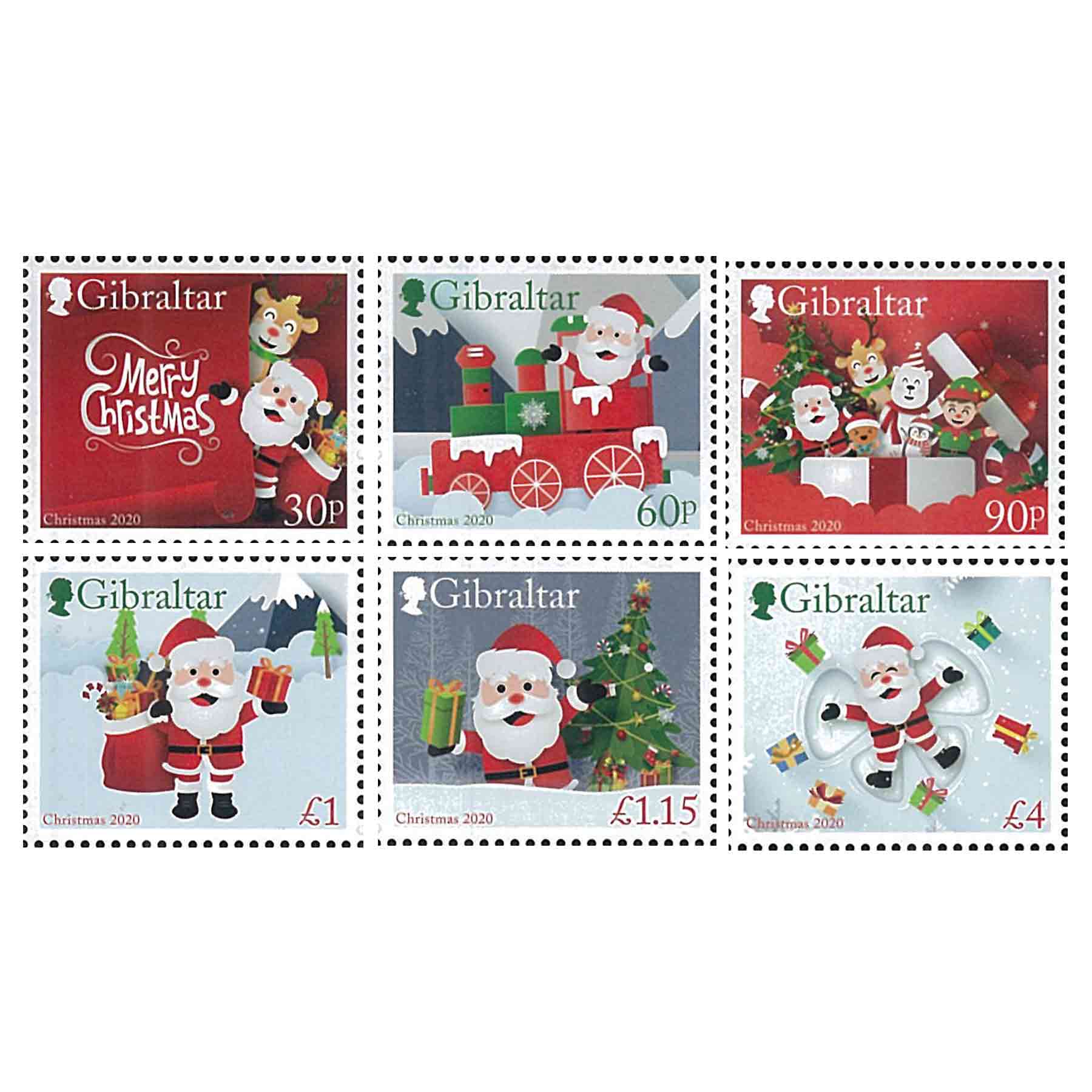 แสตมป์ยิปรอลตาร์ เทศกาลคริสต์มาส 2020 Gibraltar Stamp 2020 Christmas