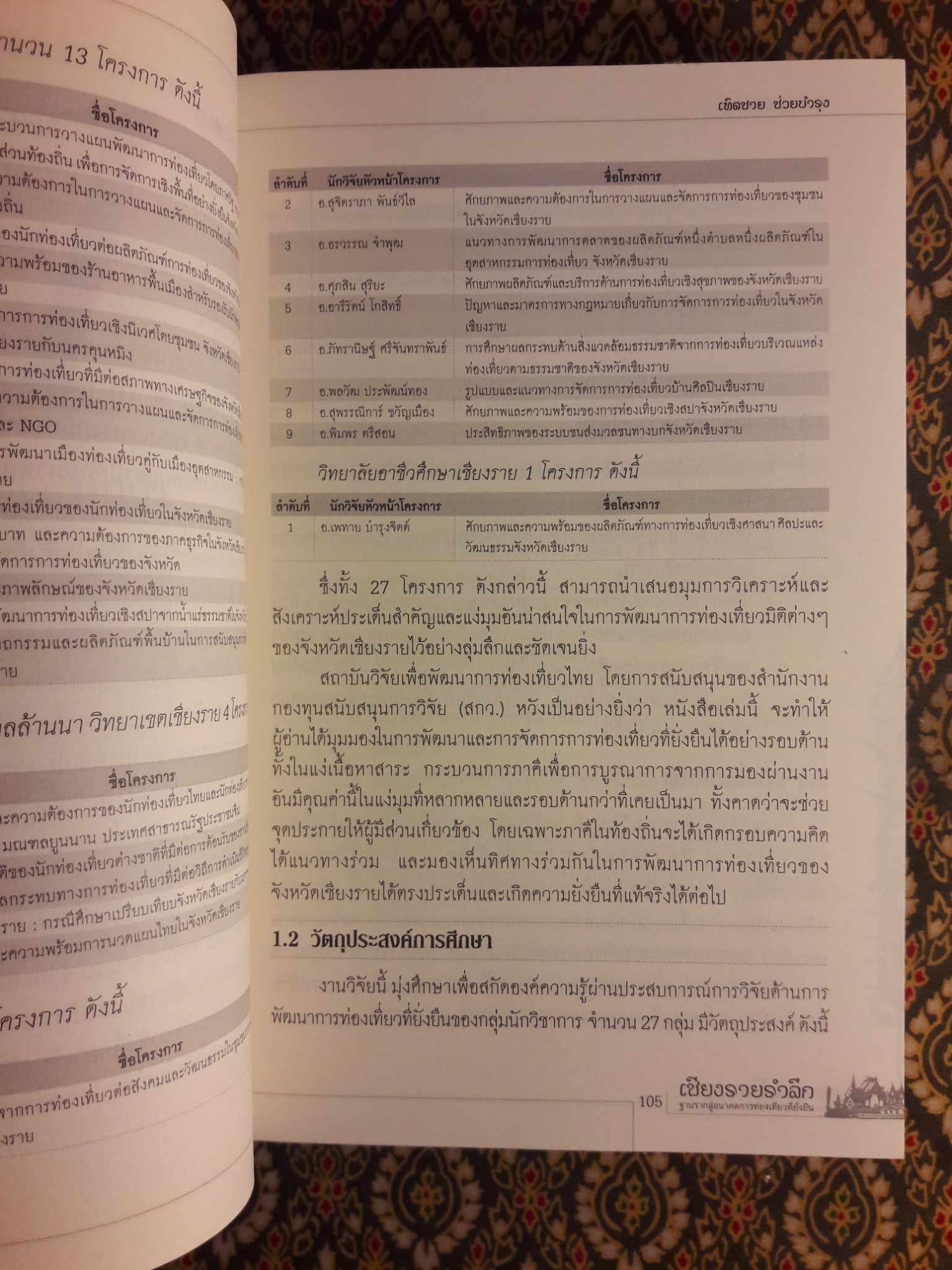 เชียงรายรำลึก ฐานรากสู่อนาคตการท่องเที่ยวที่ยั่งยืน “หนังสือห้องสมุด”