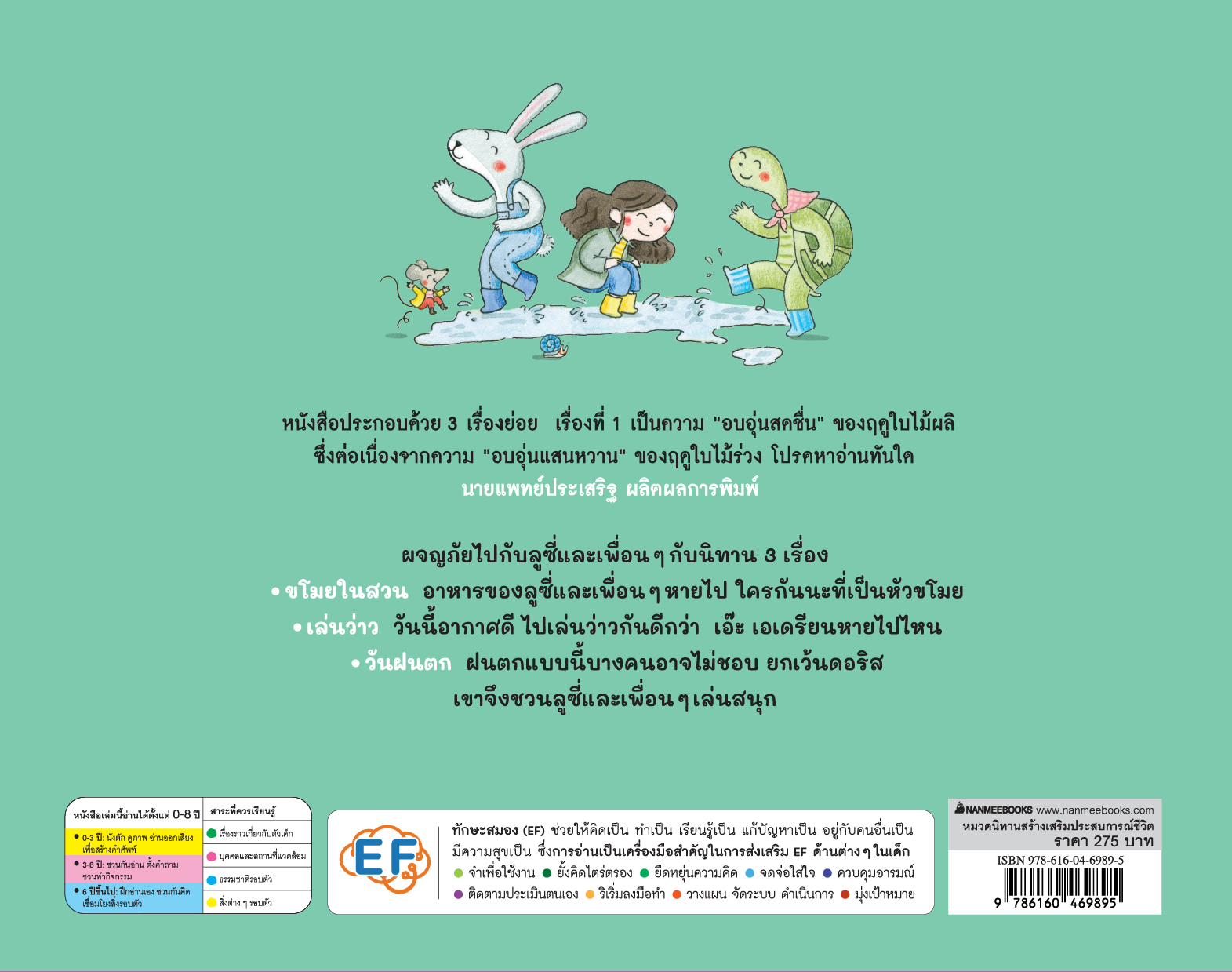 NANMEEBOOKS หนังสือ ลูซี่และเพื่อน ตอน วันฝนตก (ปกแข็ง) : นิทาน Marianne Dubuc หมอประเสริฐแนะนำ