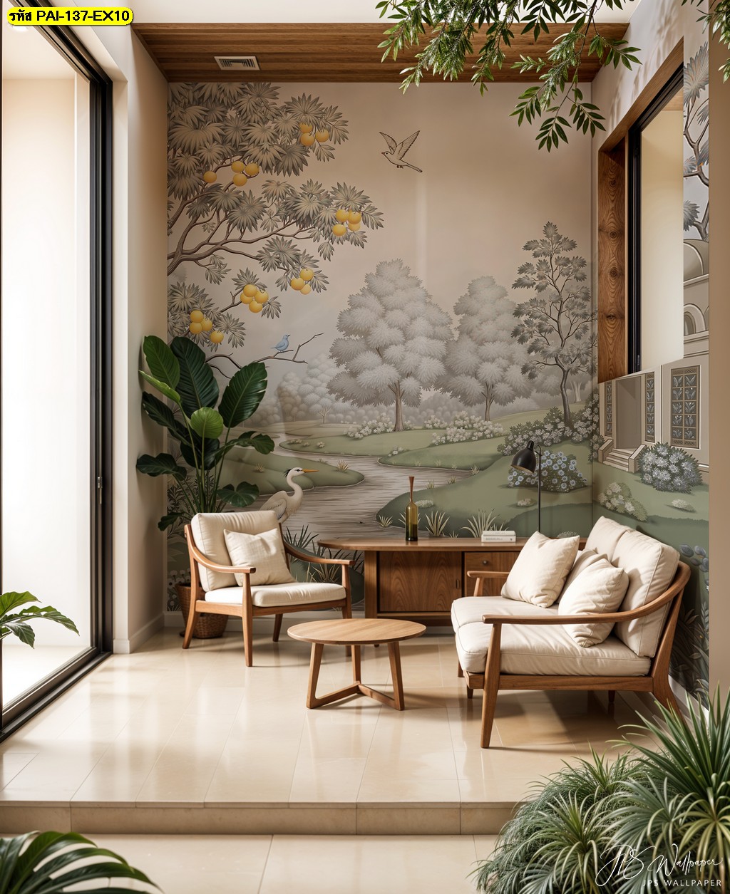 ภาพแต่งห้องลายสวนสวย เติมเต็มบรรยากาศสดชื่นให้บ้าน คาเฟ่ หรือรีสอร์ต