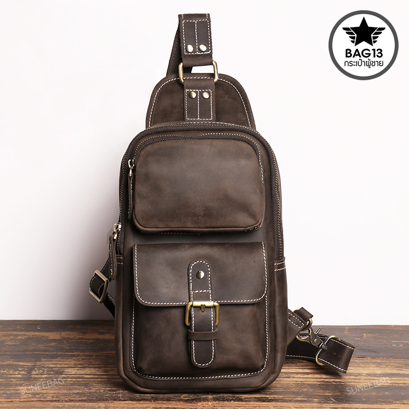 กระเป๋าคาดอกผู้ชาย หนังแท้ CODE:B051