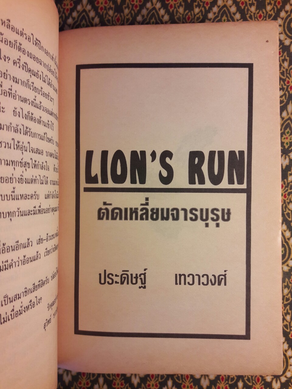 ตัดเหลี่ยมจารบุรุษ Lion's Run