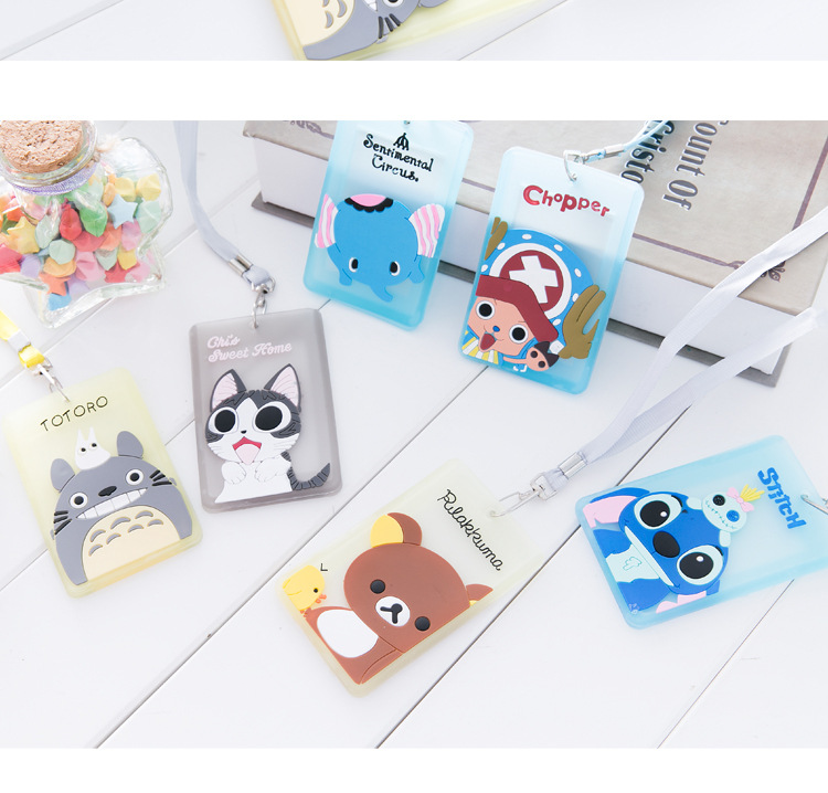 Muisungshop -back-ป้ายห้อยคอ ป้ายใส่บัตรพนักงาน พร้อมสายคล้องคอ ป้ายคล้องบัตรพนักงานลายการ์ตูน ที่ใส่การ์ดหอพัก