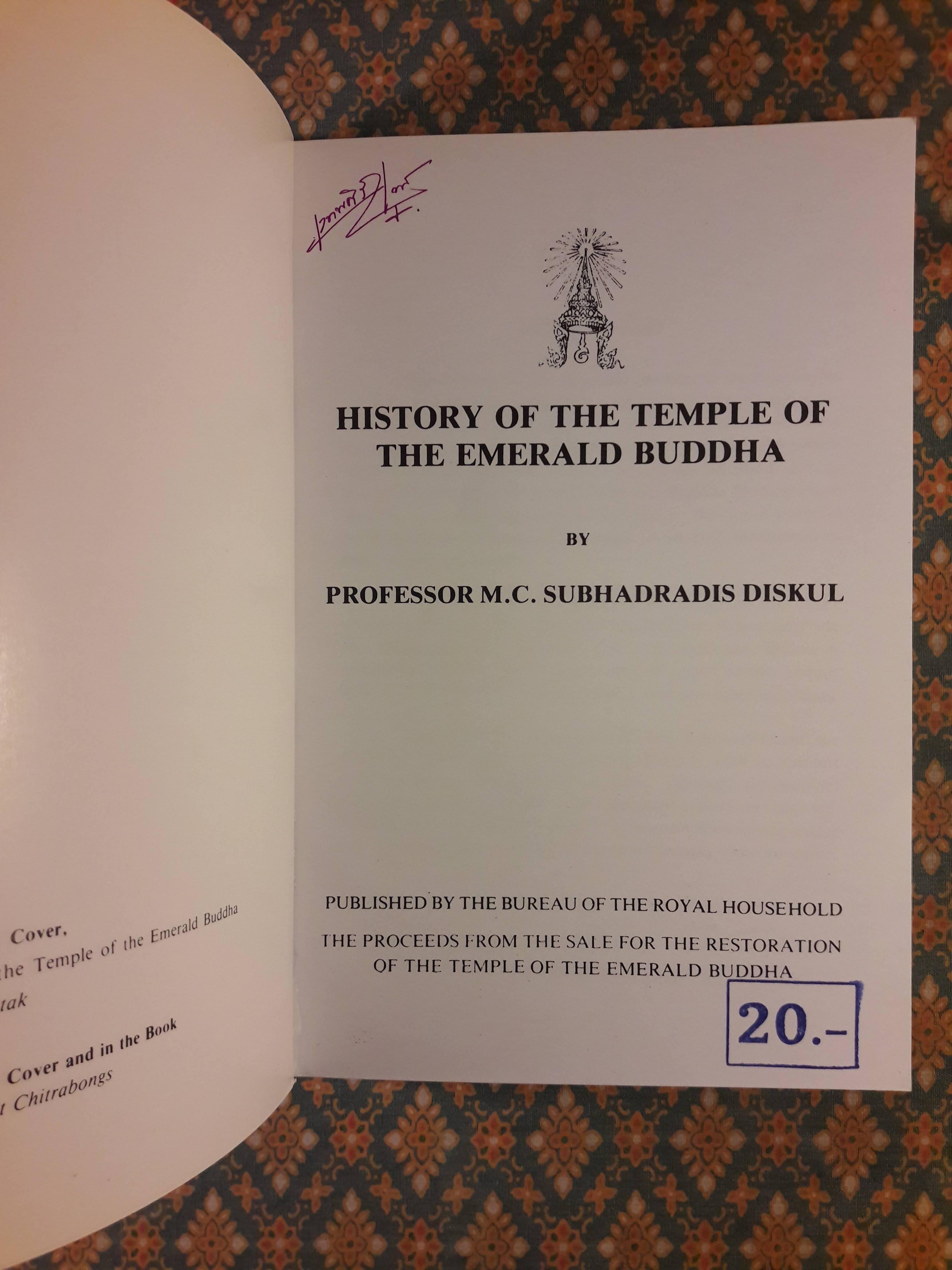 HISTORY OF THE TEMPLE OF THE EMERALD BUDDHA