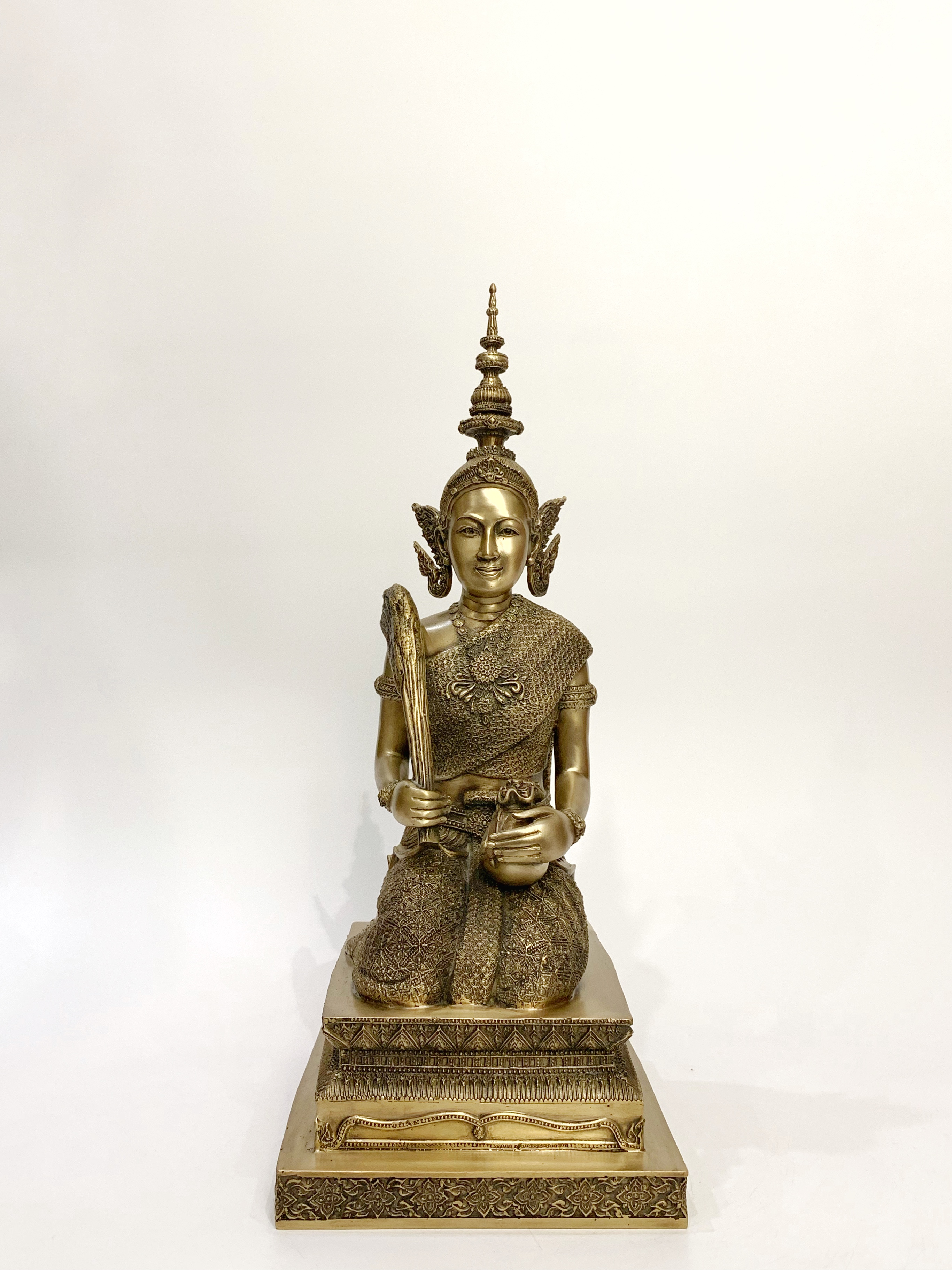 รูปหล่อ พระแม่โพสพ หน้าตัก 9" วัดพิกุลทอง จ.สิงห์บุรี ปี พ.ศ.2539