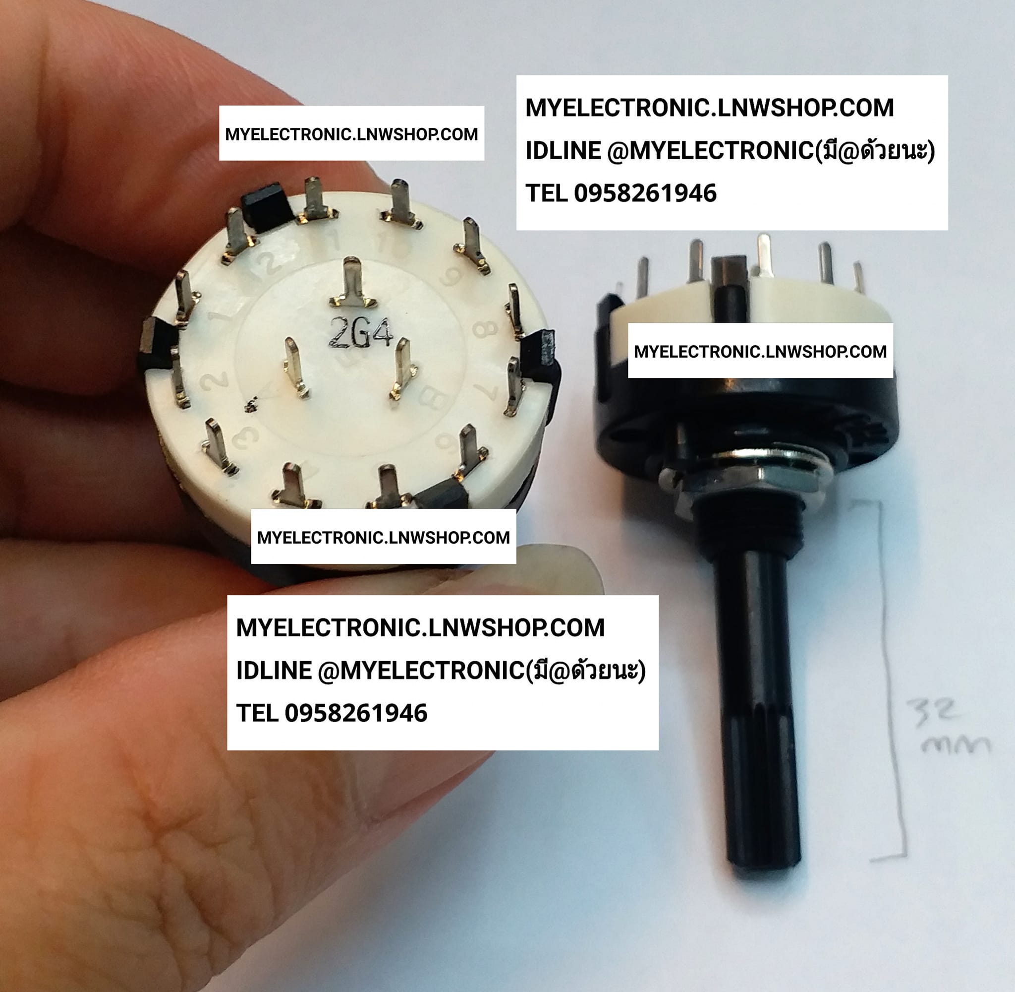 ขาย สวิทช์4ช่อง selector switch ซีเล็คเตอร์ สวิทช์ แบนด์สวิทช์ ปรับ 4ช่อง3แก็ก ตัว พลาสติกสีดำ แกนยาว ราคา ตัวล่ะ . . . หน่วย บาท
