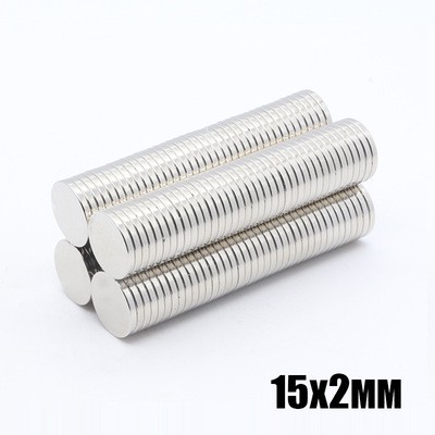 MUISUNGSHOP แม่เหล็ก Neodymium ทรงกระบอกขนาด15 mm มีหลายความหนาแรงดูดสูง แม่เหล็กทดลองวิทยาศาสตร์ อุปกรณ์สำหรับงาน DIY
