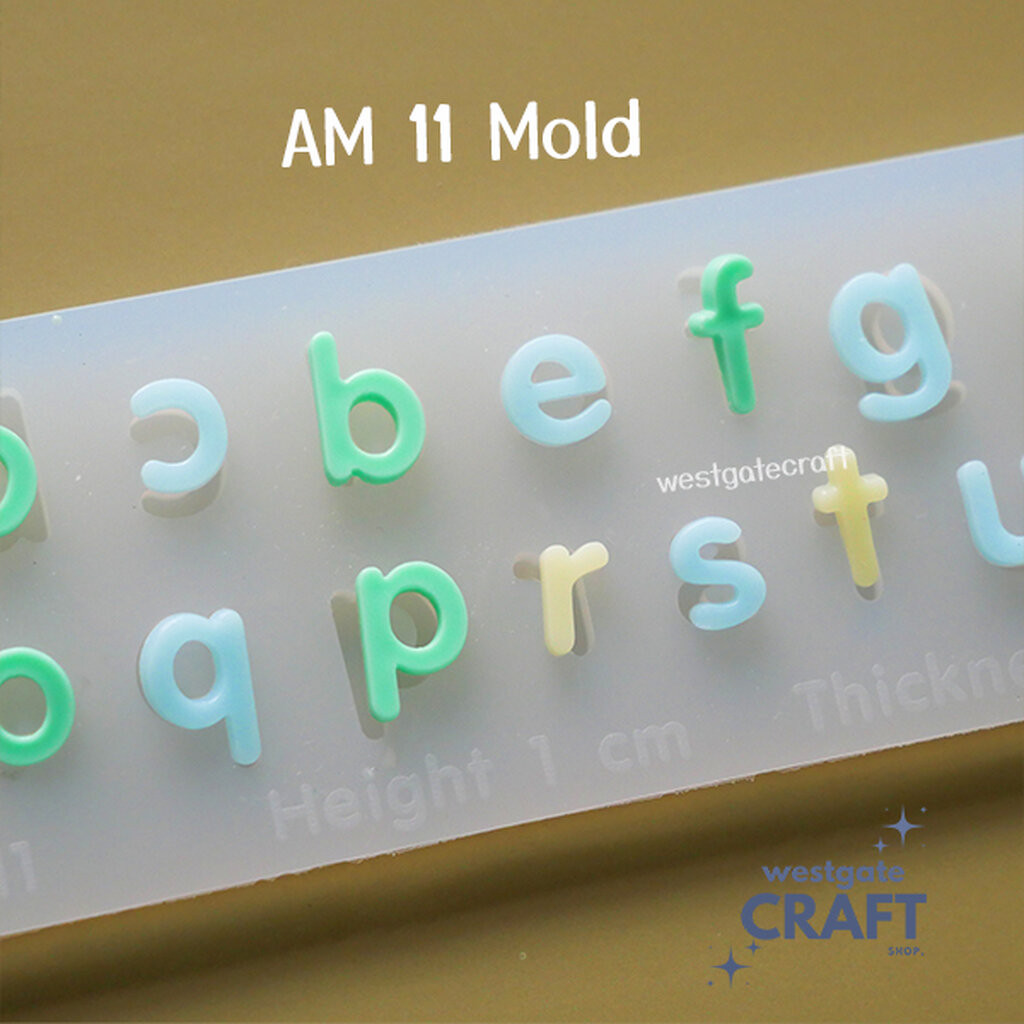 แม่พิมพ์ตัวอักษร AM10-12 Mold / Height 0.7-1 cm