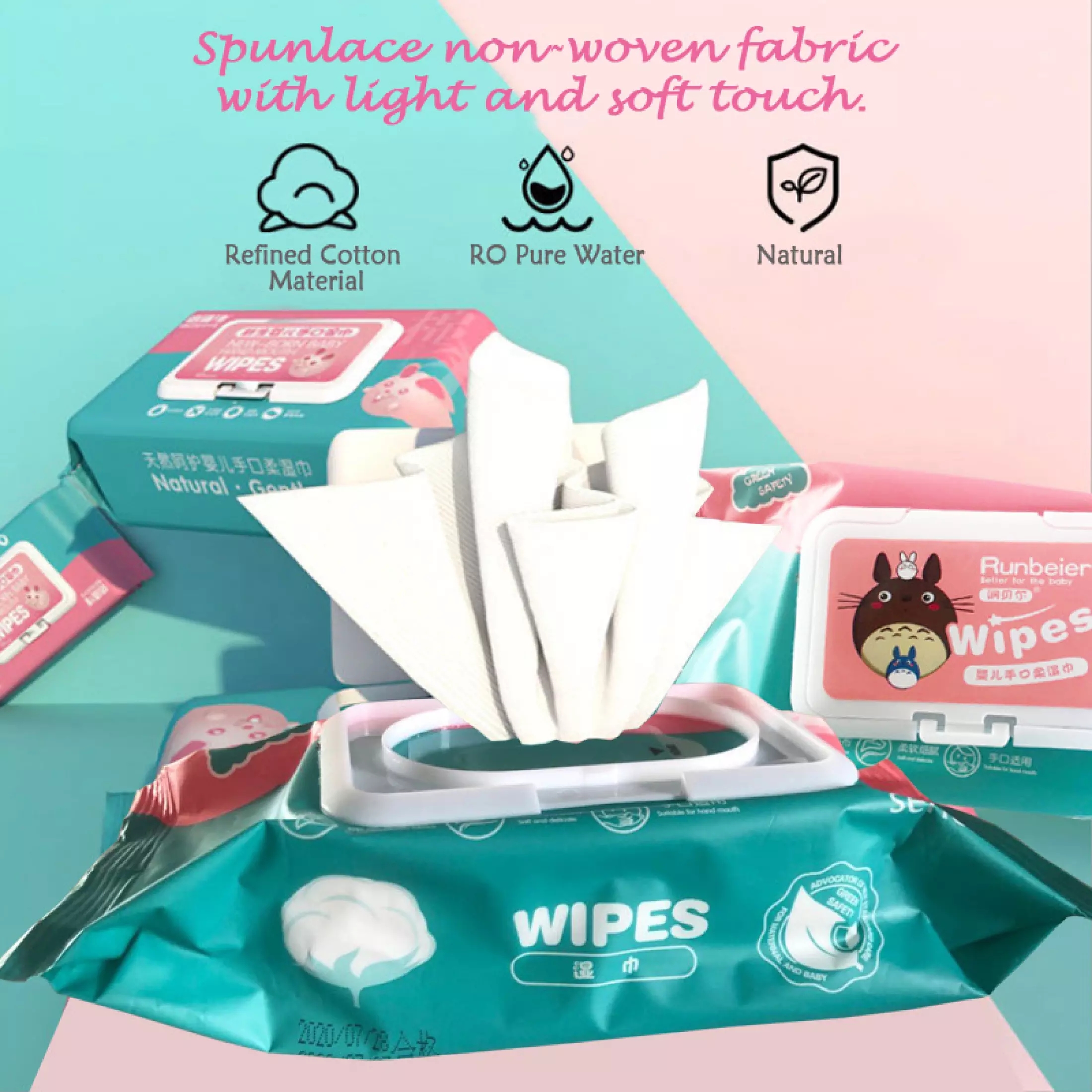 MUISUNGSHOP ทิชชู่เปียกเด็ก พร้อมส่ง ราคาถูก น้ำเต็มๆแผ่น Baby Wipes