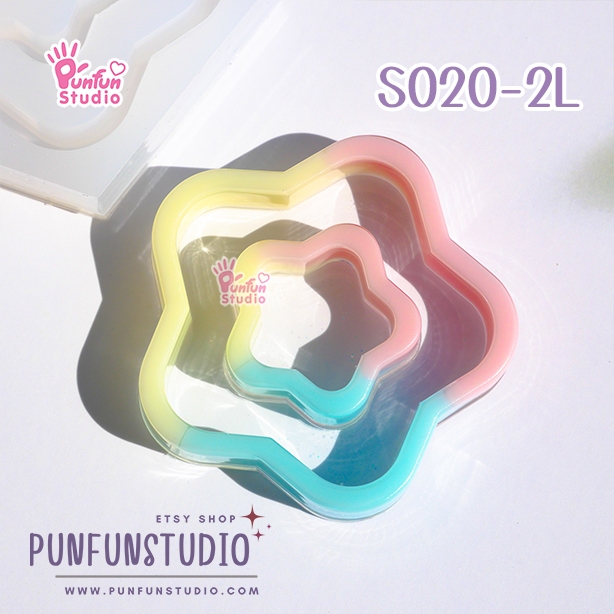 แม่พิมพ์ซิลิโคน Shaker S020/2 ดาว 5 แฉก A แบบกลวง