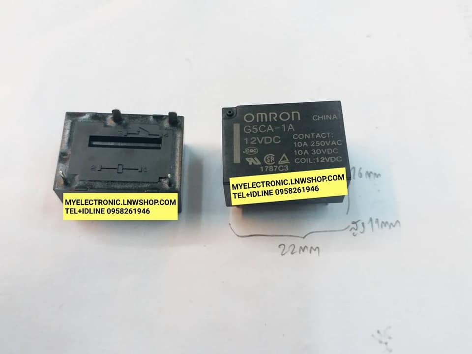 รีเลย์G5CA-1A12VDCยี่ห้อOMRON RELAY4ขาลงปริ้น