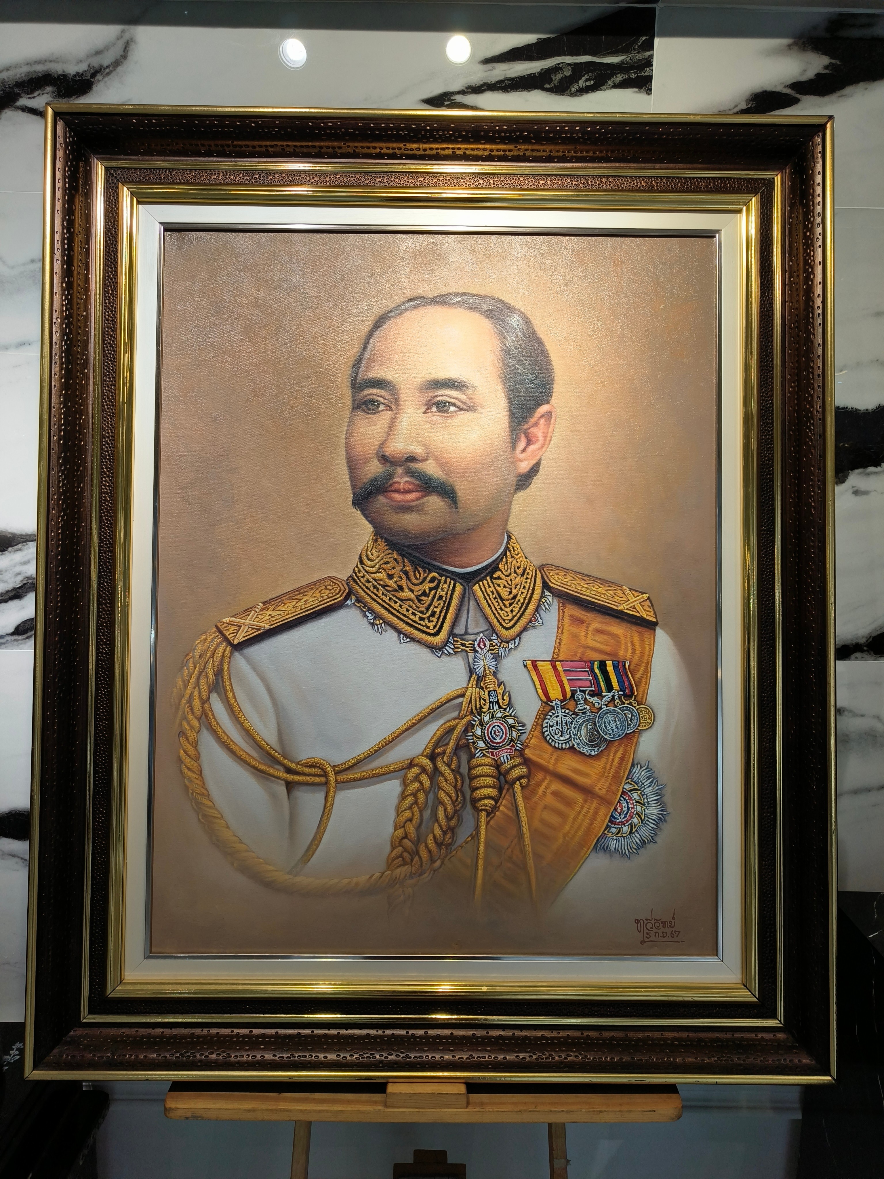 ภาพวาด พระบาทสมเด็จพระจุลจอมเกล้าเจ้าอยู่หัว รัชกาลที่ 5 ร.5 พระปิยมหาราช