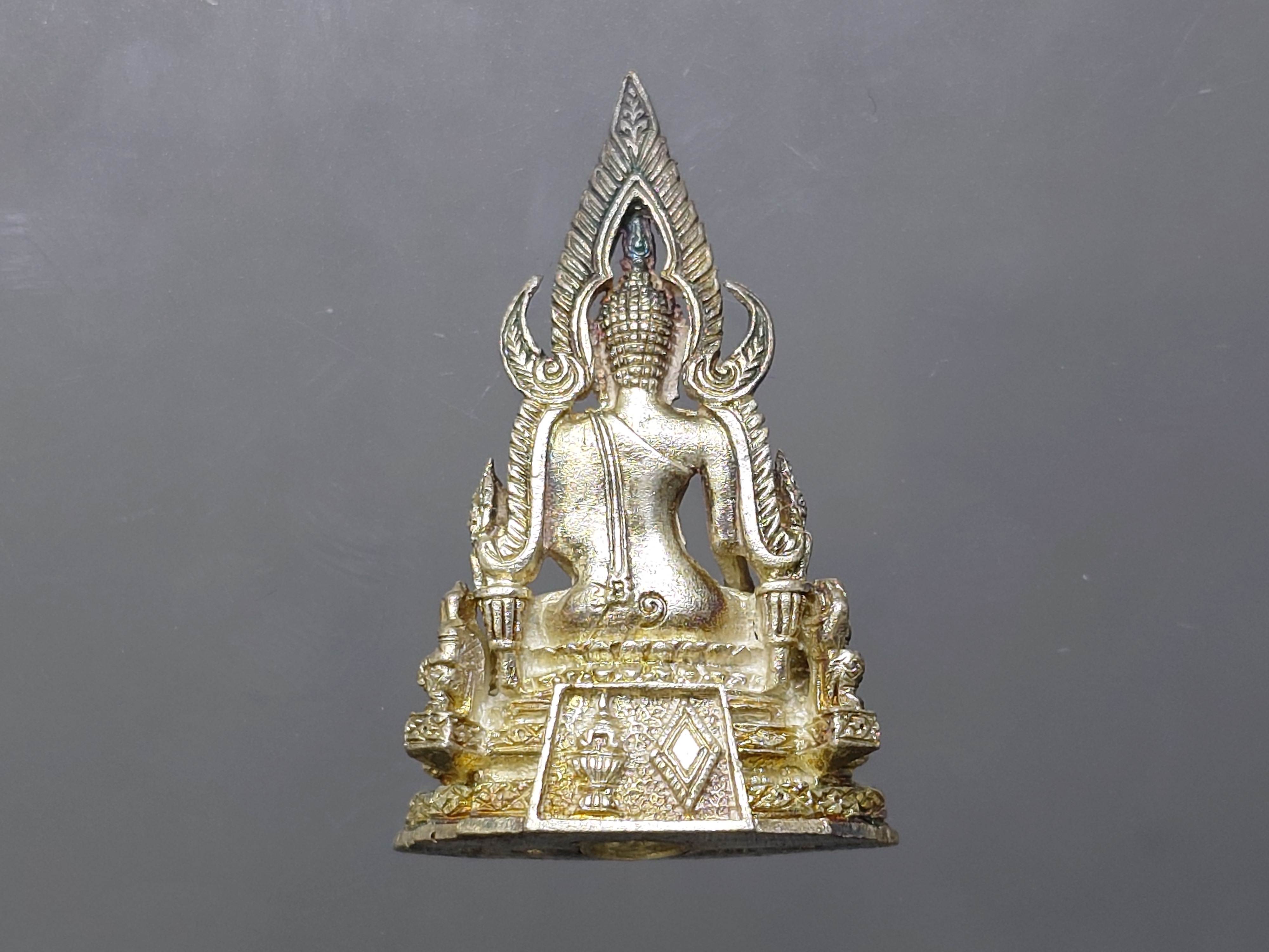 พระกริ่ง พระพุทธชินราช ภปร เนื้อเงิน (พิมพ์ ใหญ่ สูง 3.2 ซ.ม.) รุ่นปฎิสังขรณ์ วัดพระศรีมหาธาตุๆ จ.พิษณุโลก ปี2535 ตลับเดิม