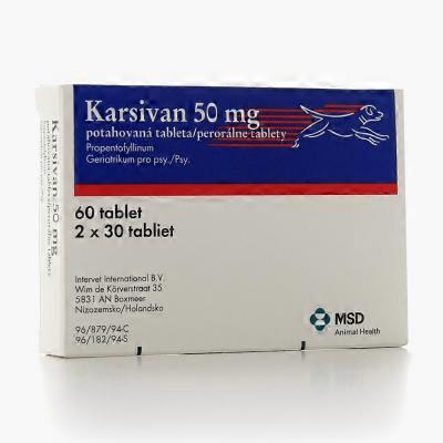 KARSIVAN คาร์สิวาน 50 ยาสำหรับสุนัขสูงอายุ