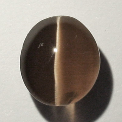 **ขายแล้ว**ซิลลิมาไนท์ตาแมว (Cat's eye Sillimanite) 2.54 กะรัต สีน้ำตาลเทา รูปไข่ ตาคม