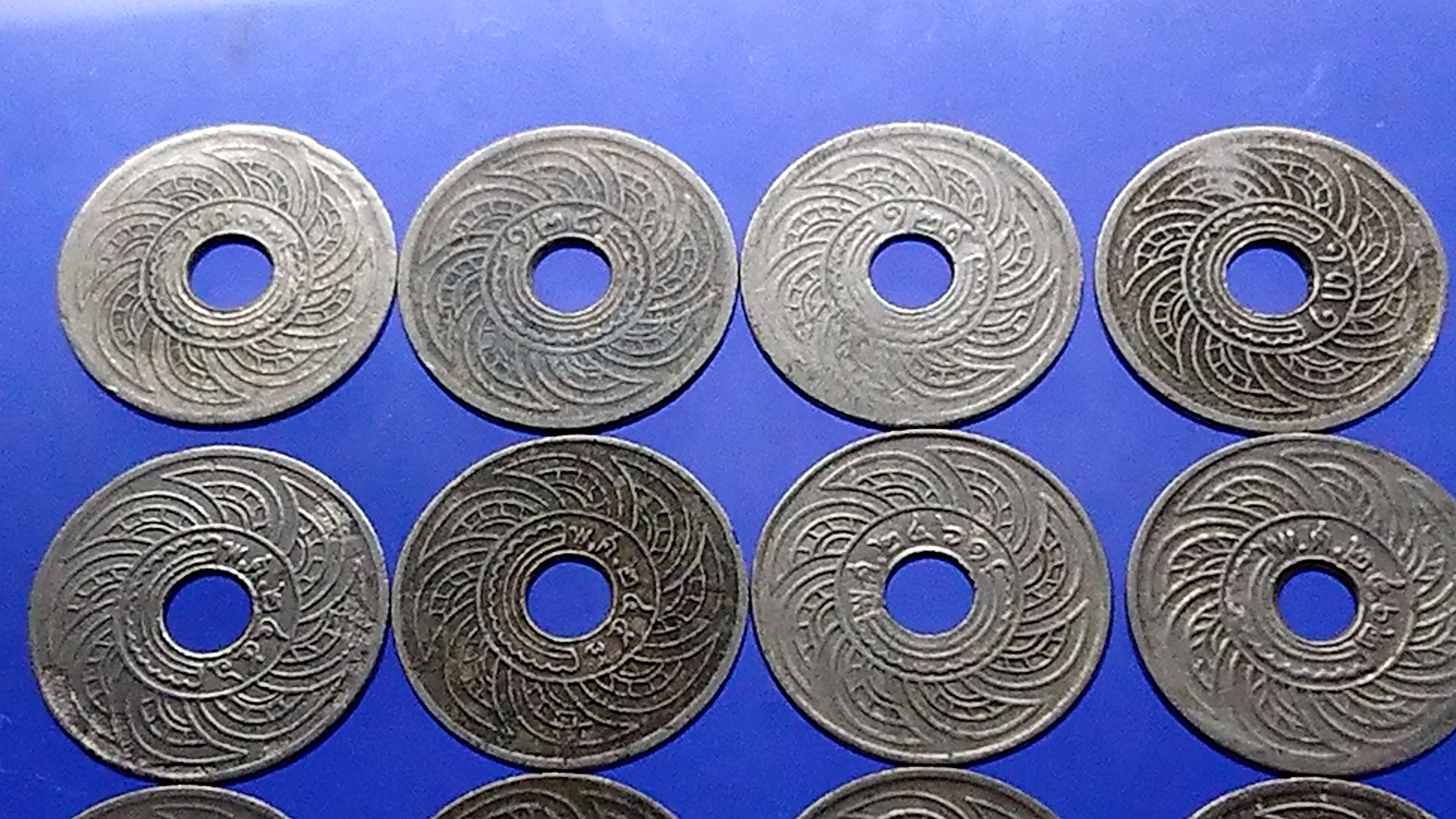 สตางค์รู เนื้อนิเกิล 5 สตางค์ ครบชุด(4 รศ 9 พศ) รวม 13 เหรียญ ผ่านใช้