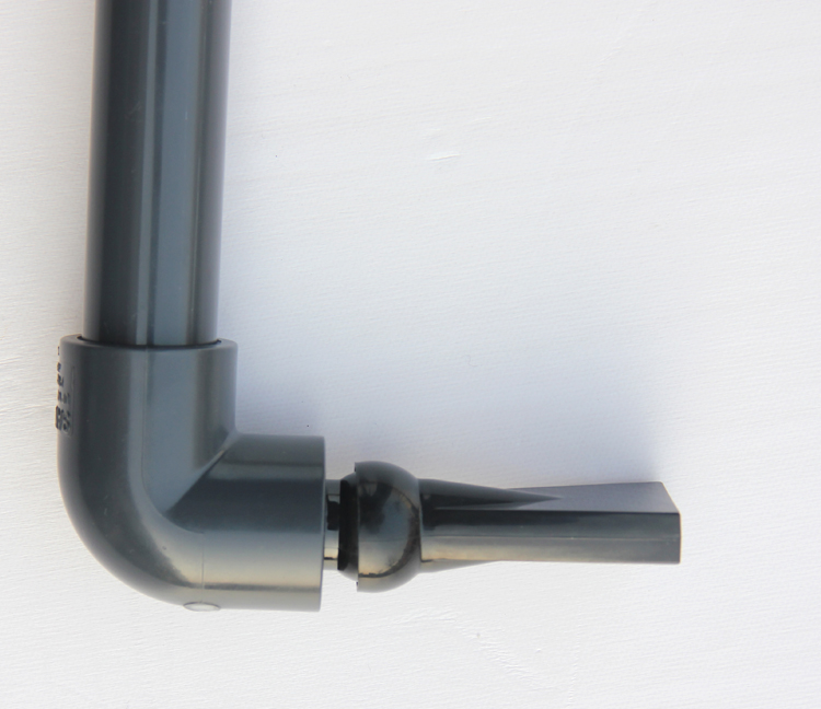 ปลายท่อ น้ำลง ปากเป็ด 25 มิล SANKING สีดำ