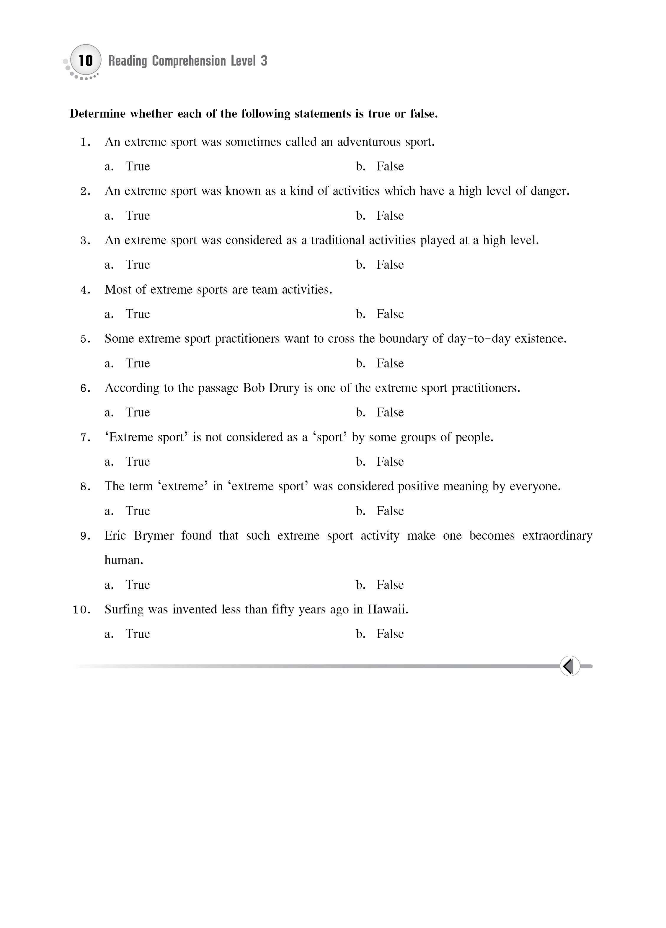 Reading Comprehension Level 3 (new)