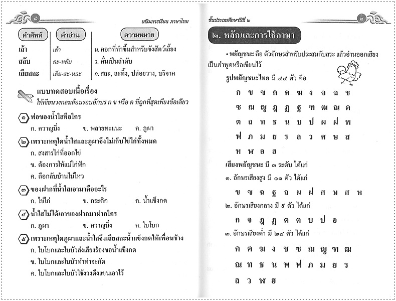 เสริมการเรียนภาษาไทย (ภาษาพาที) ป.๒