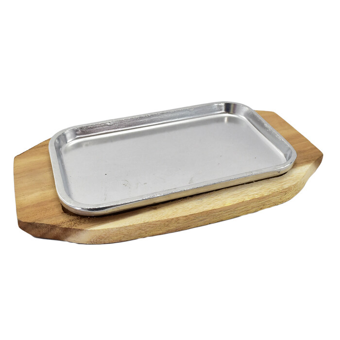 จานสเต๊กสี่เหลี่ยมมีเนียม 15*23ซม. Super Aluminum No.213