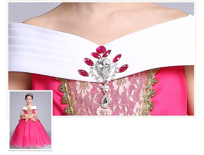 7C87 ชุดเด็ก ออโรร่า เจ้าหญิงออโรร่า เจ้าหญิงนิทรา Aurora Princess Sleeping Beauty Costume