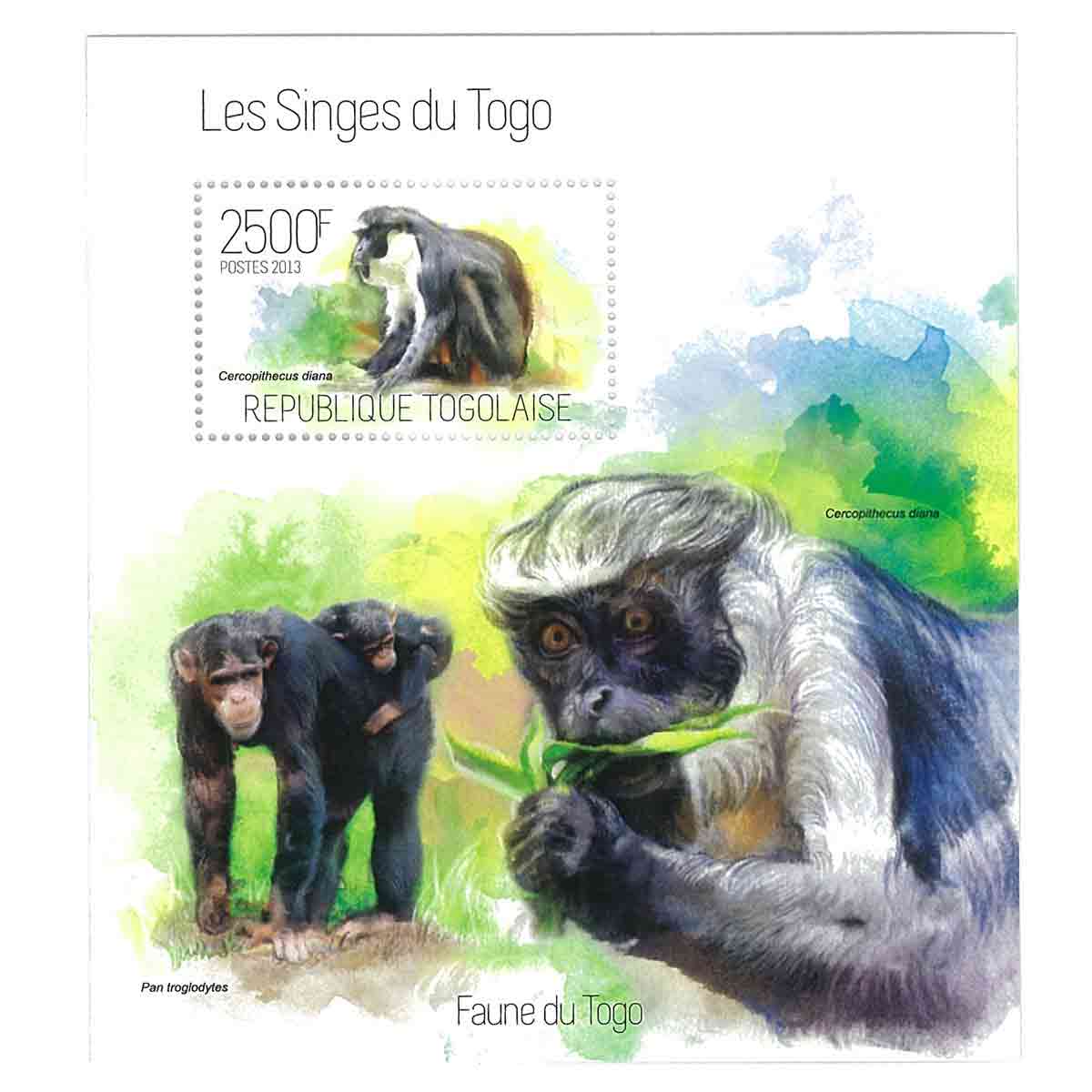Togo Stamp, 2013 Monkey, Wildlife, Animal S/S