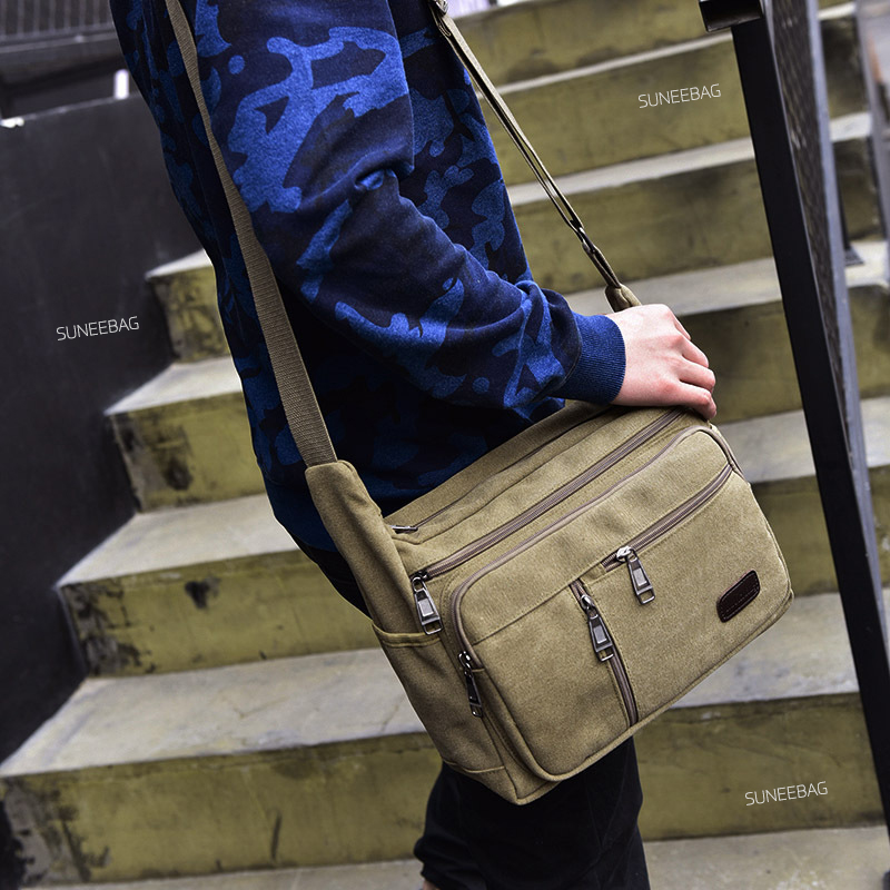 กระเป๋าสะพายข้าง พกพาสะดวก ใส่สมุด A4 ใส่ iPad และของใช้ส่วนตัวได้ รหัส A030