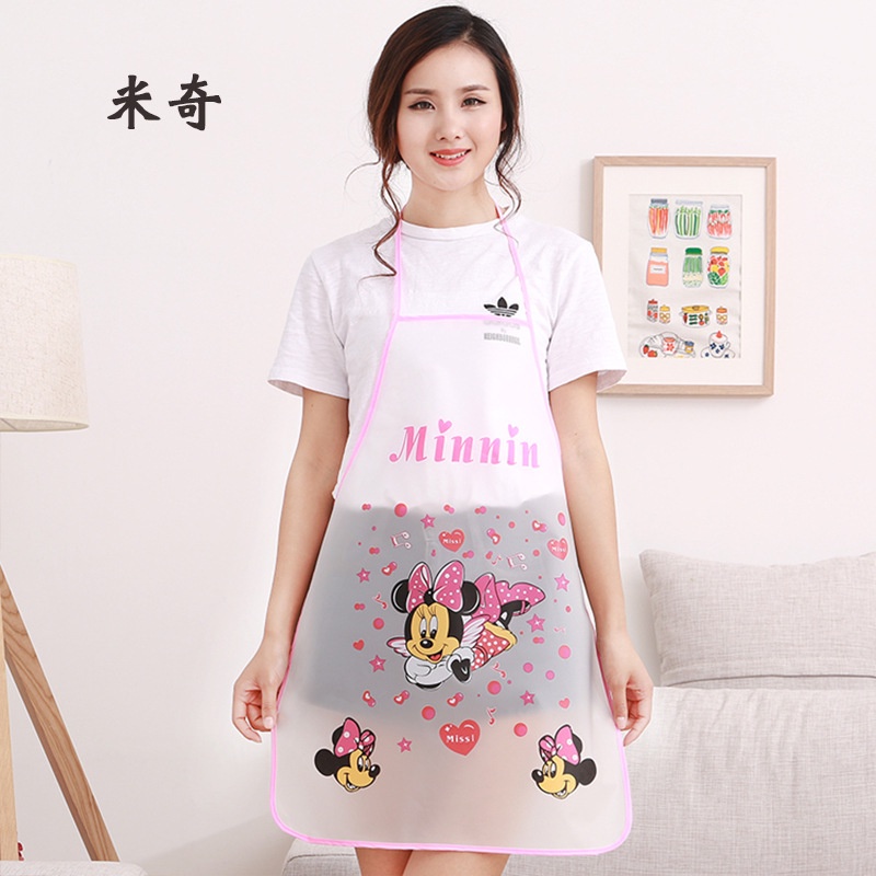 muisungshop ผ้ากันเปื้อนลายการ์ตูน สำหรับเด็ก แบบคล้องคอ ผูกหลัง